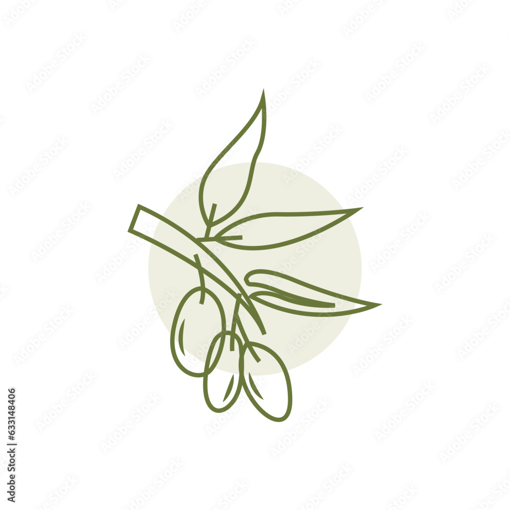 Olive Logo Design, Olive Oil Tree Vector, Simple Illustration Template Olive Logo Design, Olive Oil Tree Vector, Simple Illustration Template