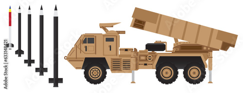 Brazilian Multiple Rocket Launcher Truck, Military Truck - Ai Illustrator