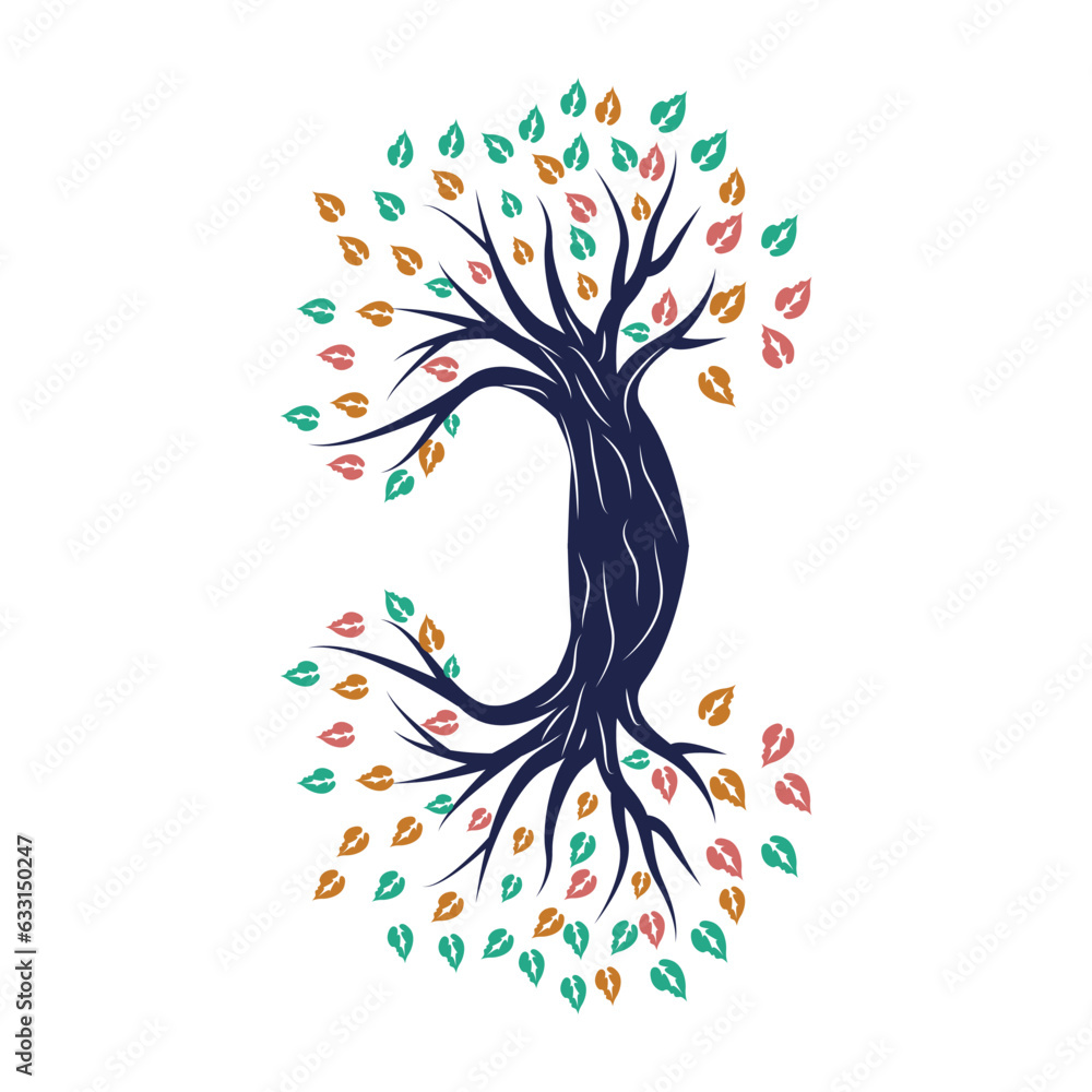 Tree Logo Design, Playground Vector, Education Tree Icon
