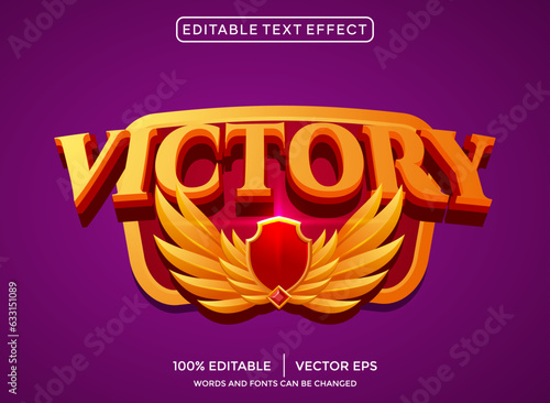  victory 3D editable text effect