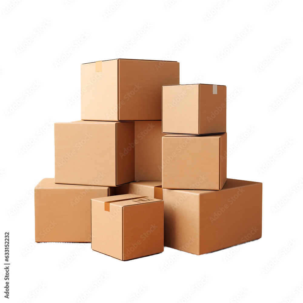Obraz premium Black corrugated boxes
