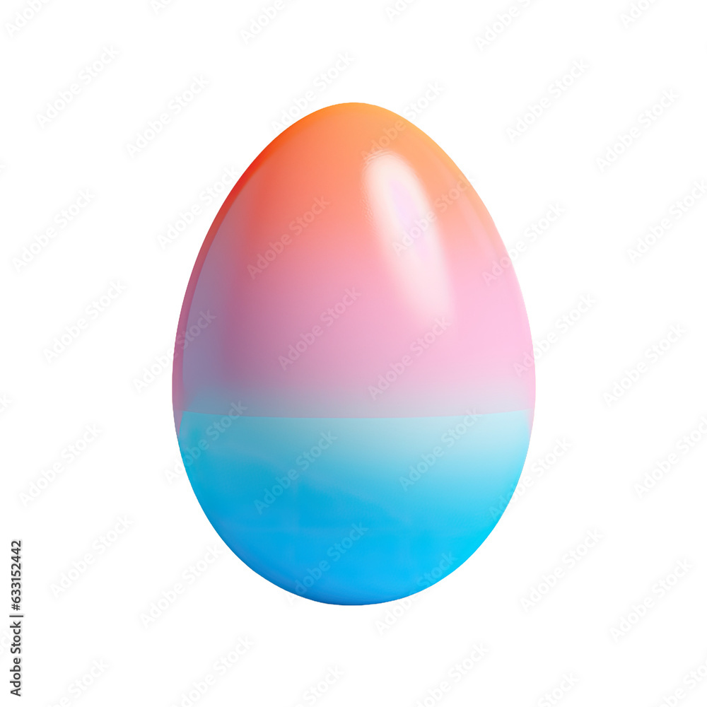 Colorful Easter egg against transparent background Colorful Easter egg against transparent background