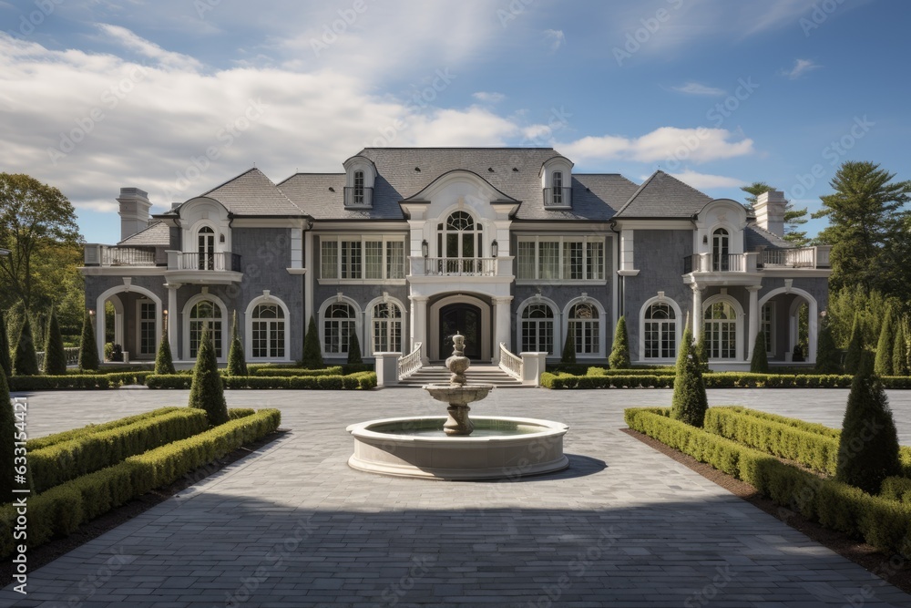 Fototapeta premium A stunning newly built residential property that is currently unfinished in New Jersey.