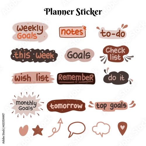 set of planner sticker