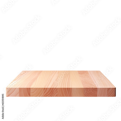 Wooden table with a transparent background utilizing a clipping path