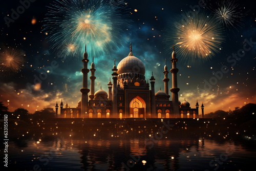 Celebrate the Islamic New Year with a Dazzling Fireworks Display at the Mosque photo