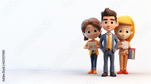 business people 3d animation characters