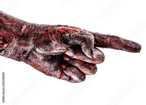 Foto zombie hand doing number one, okay, countdown