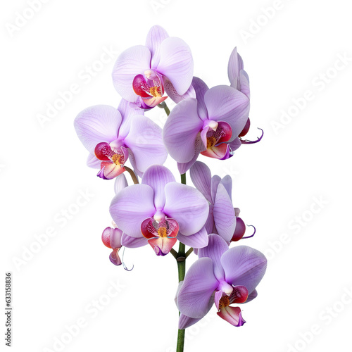 Gorgeous vanda orchid against transparent background