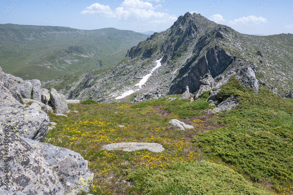 Landscape of Rila Mountain near Kalin peaks, Bulgaria Landscape of Rila Mountain near Kalin peaks, Bulgaria