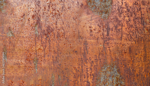 The texture of the copper background is covered with a patina, Rusty patterns on iron ,Multi colour wooden texture background, grunge wood abstract.