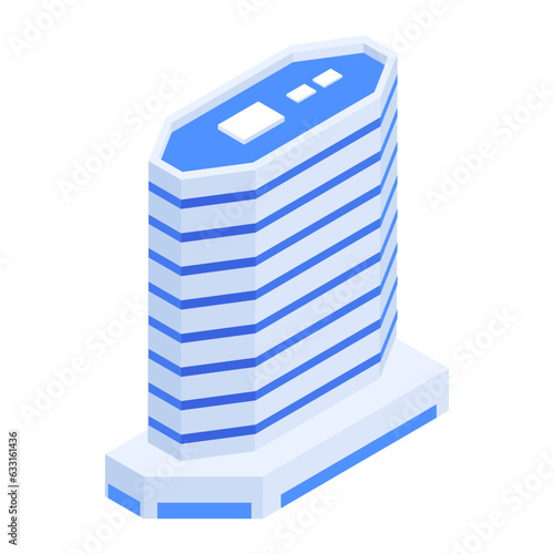 Pack of Skyscraper Buildings Isometric Icons 

