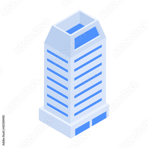 Pack of Skyscraper Buildings Isometric Icons 

