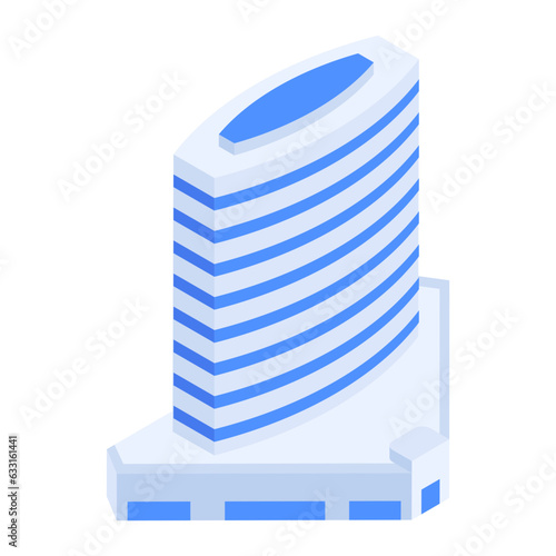 Pack of Skyscraper Buildings Isometric Icons 

