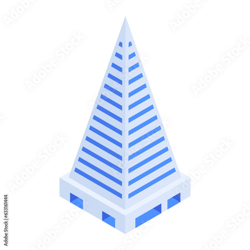 Pack of Skyscraper Buildings Isometric Icons 

