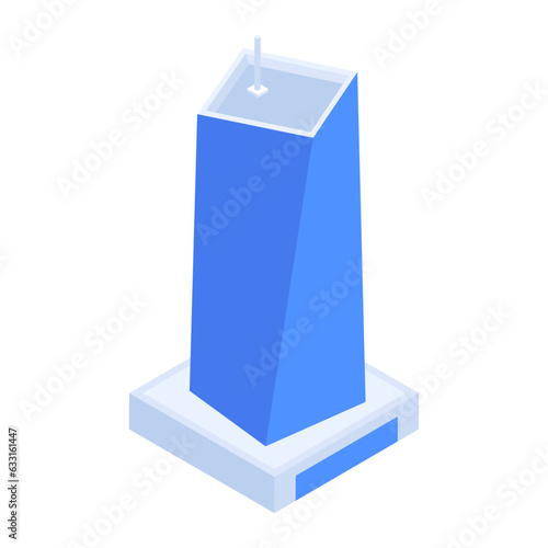 Pack of Skyscraper Buildings Isometric Icons 

