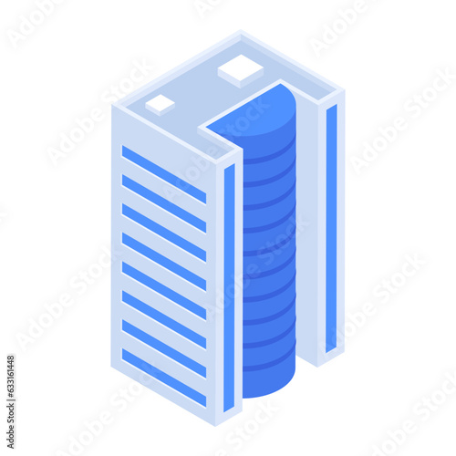Pack of Skyscraper Buildings Isometric Icons 

