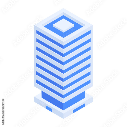 Pack of Skyscraper Buildings Isometric Icons 

