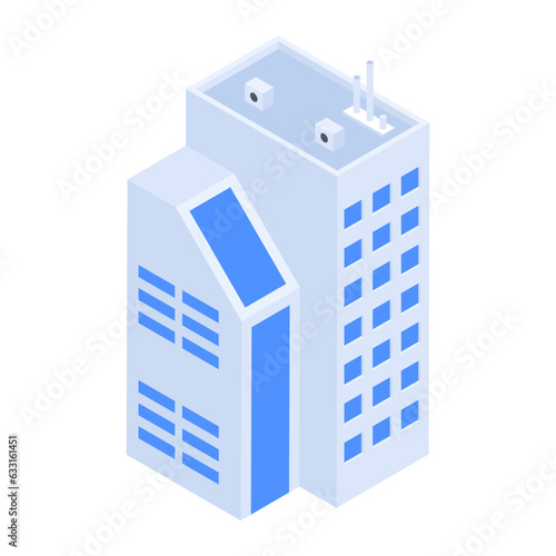 Pack of Skyscraper Buildings Isometric Icons 


