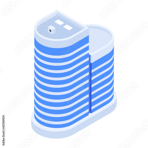 Pack of Skyscraper Buildings Isometric Icons 

