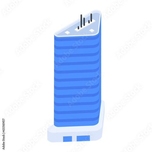 Pack of Skyscraper Buildings Isometric Icons 

