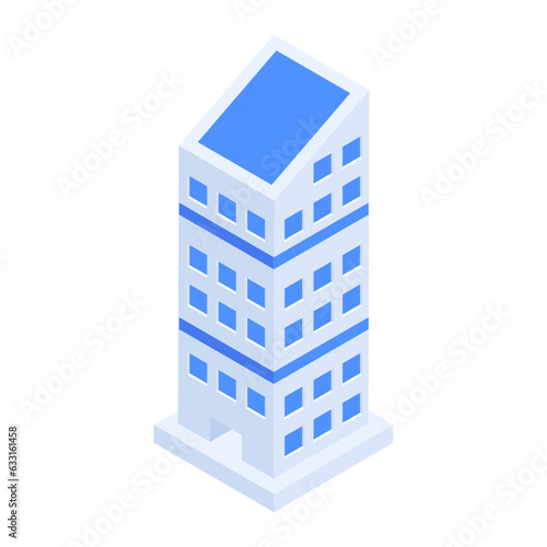 Pack of Skyscraper Buildings Isometric Icons 

