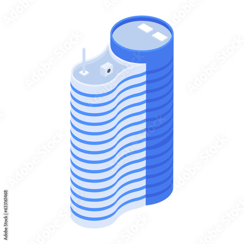 Pack of Skyscraper Buildings Isometric Icons 

