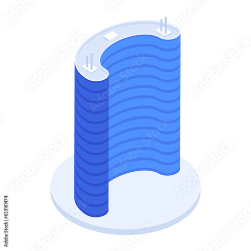 Pack of Skyscraper Buildings Isometric Icons 

