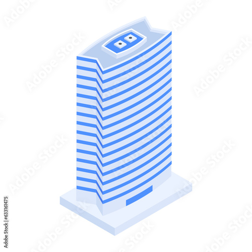 Pack of Skyscraper Buildings Isometric Icons 

