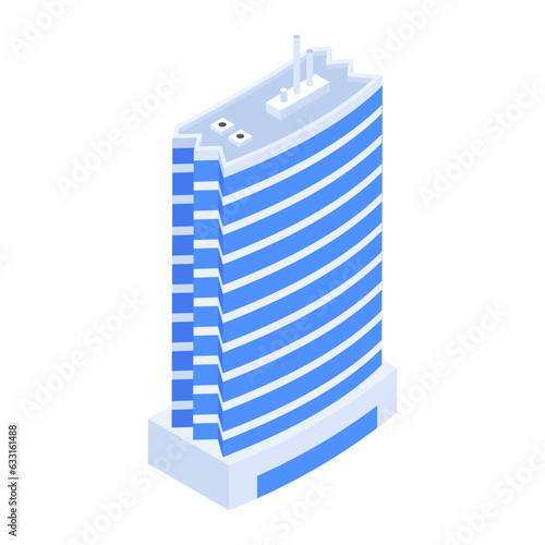 Pack of Skyscraper Buildings Isometric Icons 

