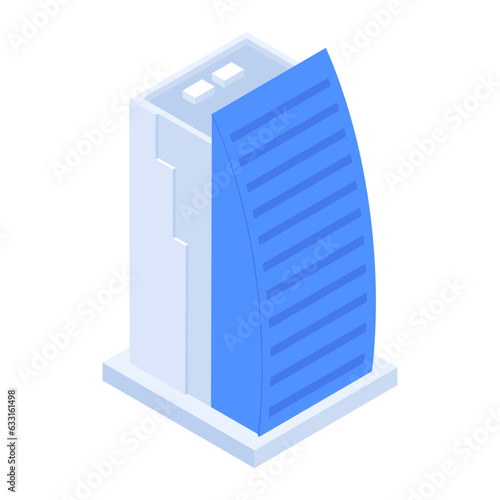 Pack of Skyscraper Buildings Isometric Icons 

