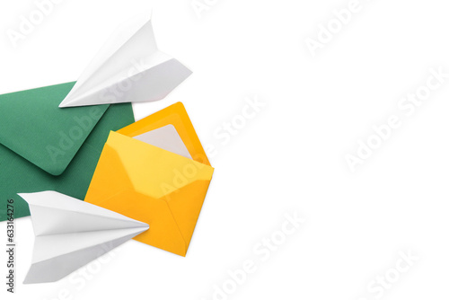 Envelopes with card and pap...