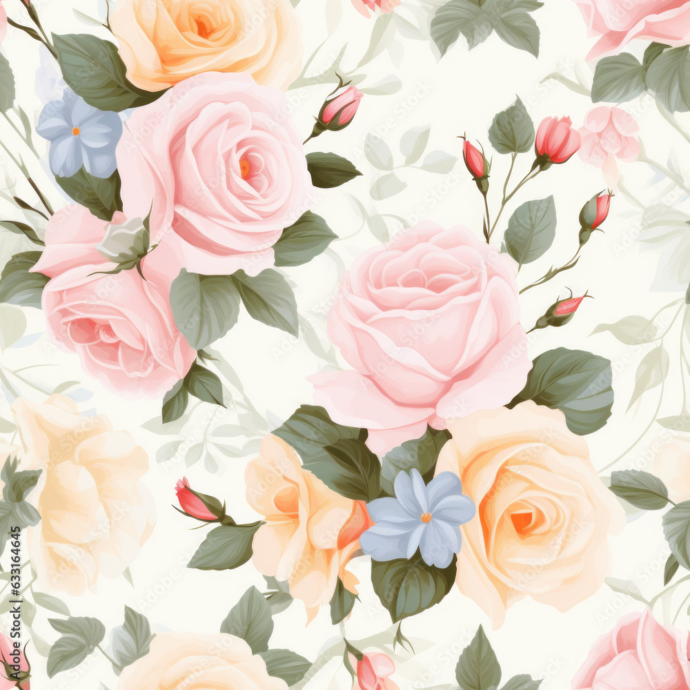 Fototapeta premium seamless pattern with roses