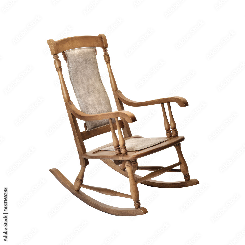 rocking chair. Transparent background. Generative AI rocking chair. Transparent background. Generative AI