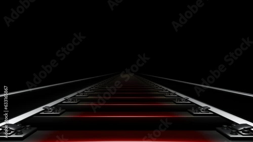 Old Railroad - Passing Loop - Realistic 3D animation isolated on transparent background with alpha channel