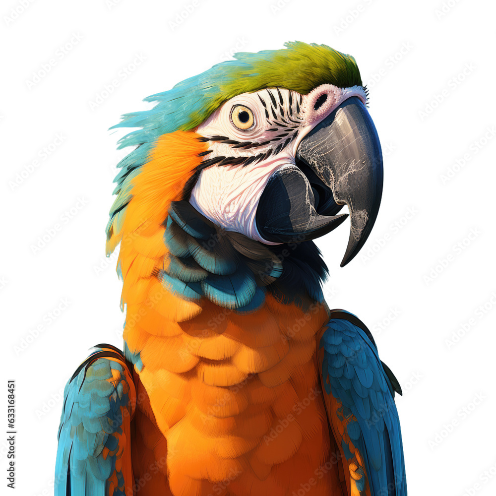 Fototapeta premium Macaw alone on transparent background