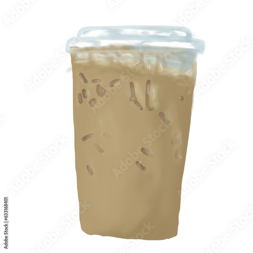 Iced coffee mixed with sweet, delicious milk