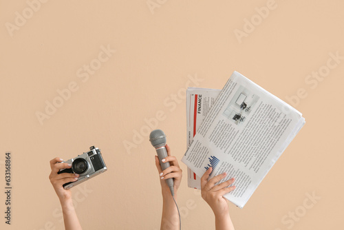 Female hands with photo cam...