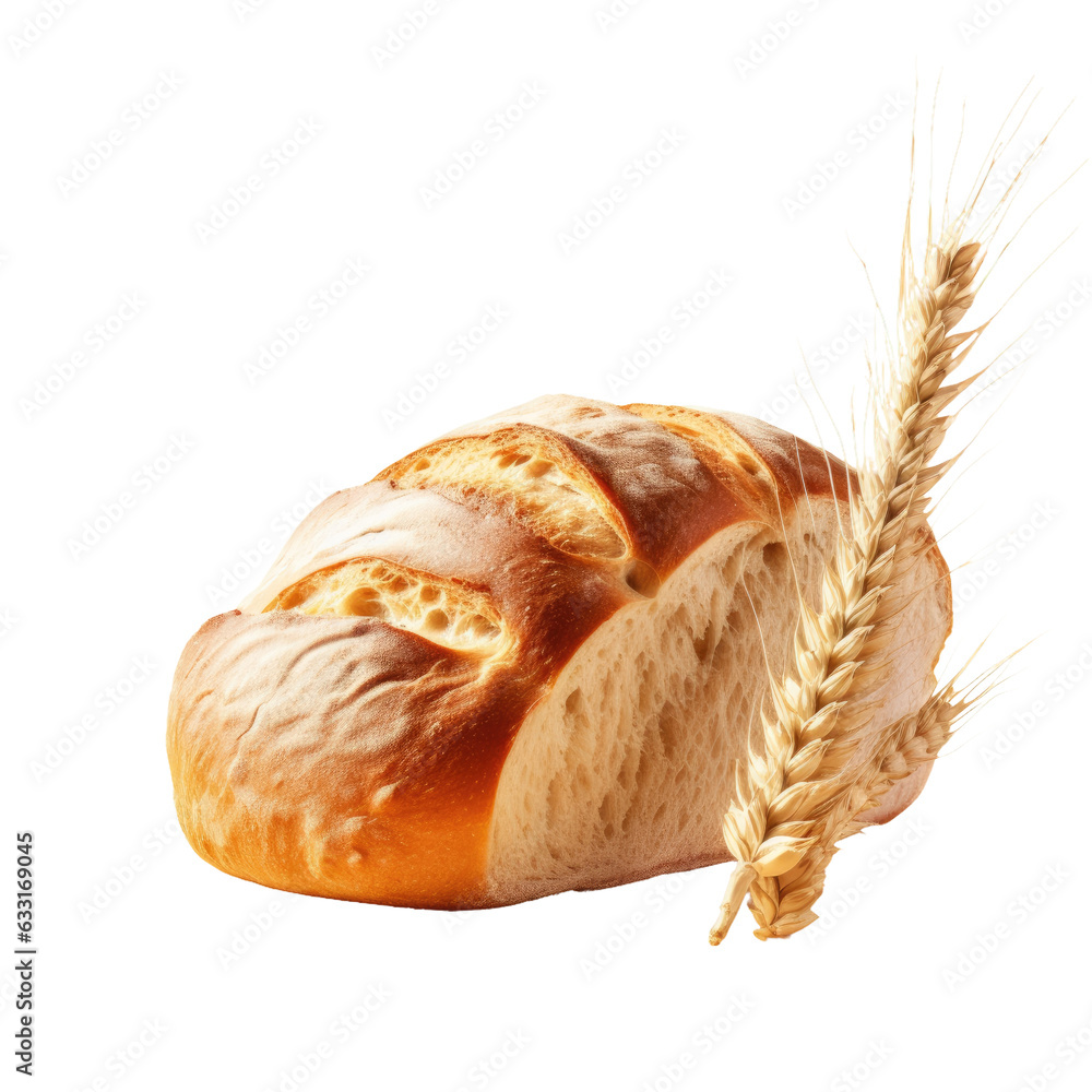 Tasty bread against transparent background