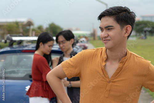 Photography A young asian man with a huge ego tries to look unaffected after being left by his ex-girlfriend for another man