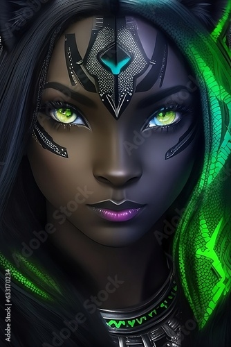 portrait of a woman in mask