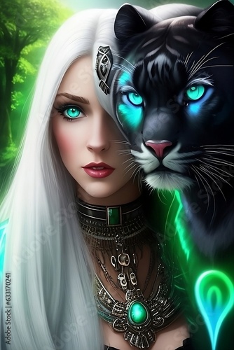 portrait of a person with a cat
