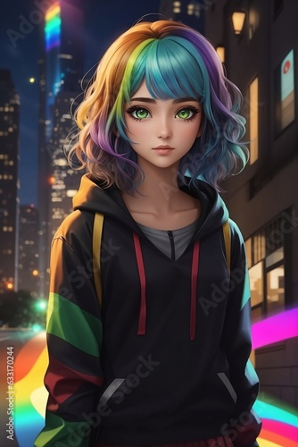 woman at night