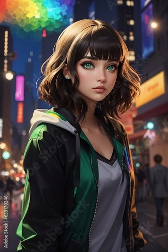 portrait of a woman in the city