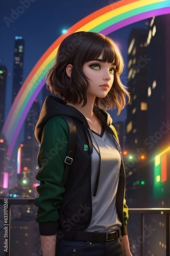 girl in the night city