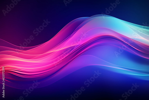 Neon Wave Background for Design Projects