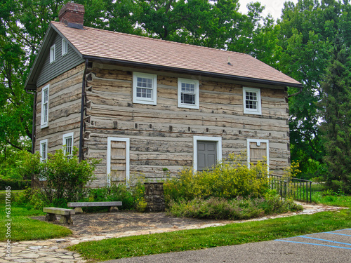 Bingham House a log house on the campus of Ohio University in Athens Ohio USA. It now houses the the Office of Sustainability and the Visitor Parking Registration Center
