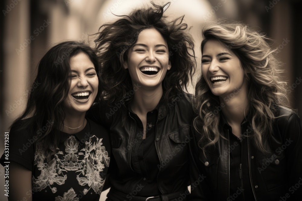 Obraz premium Friends have a lot of fun - people photography