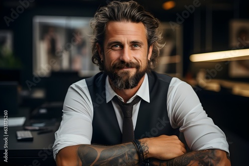 40 year old tattooed business man