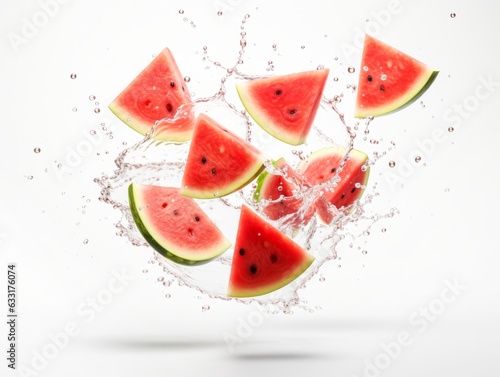 Watermelons Slices Water Splash © NesliHunFoto